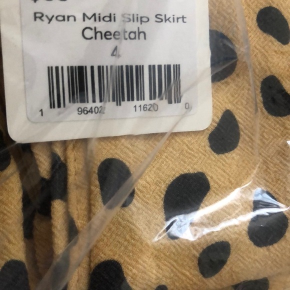 Marine Layer Ryan Slip Midi Skirt Cheetah Print NWT 4 - Picture 7 of 8